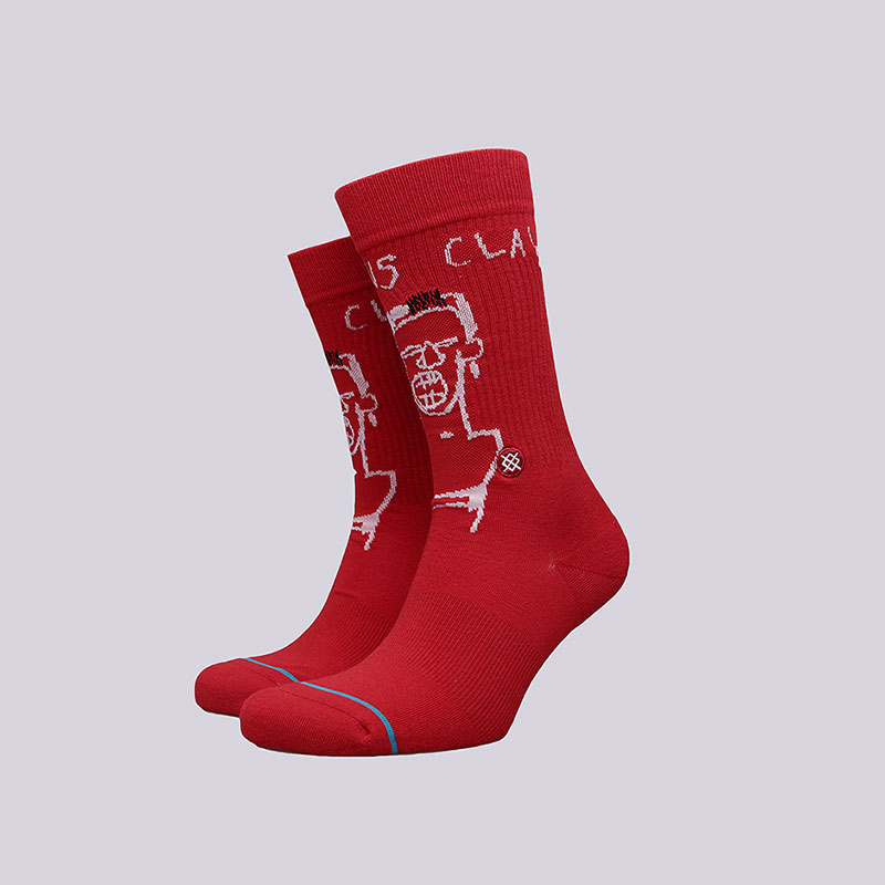 женские красные носки Stance Basquiat Cassius M546C18BAS-RED - цена, описание, фото 1